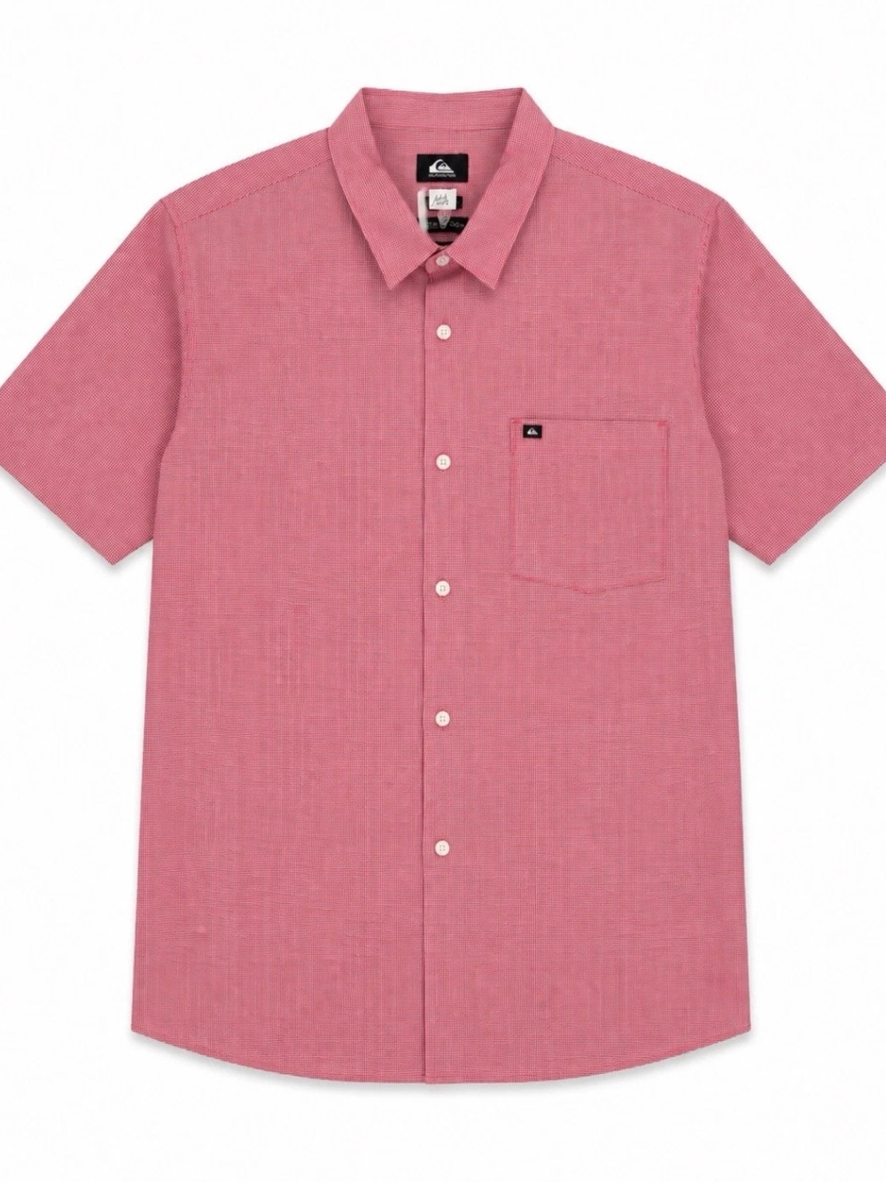 Quiksilver Men's Short Sleeve Button-Down Shirt - Rose Pink